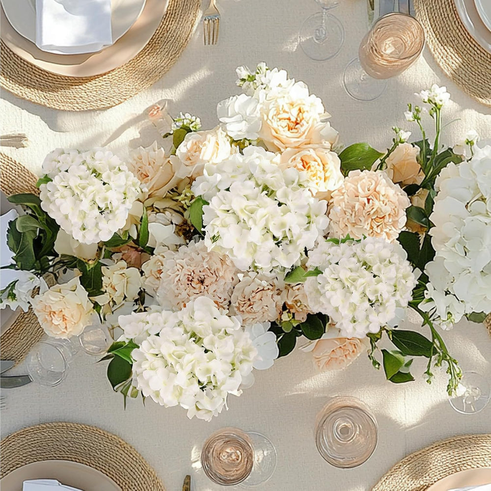 Auihiay 204Pcs Hydrangea Artificial Flowers Bulk, Silk Hydrangeas Flowers