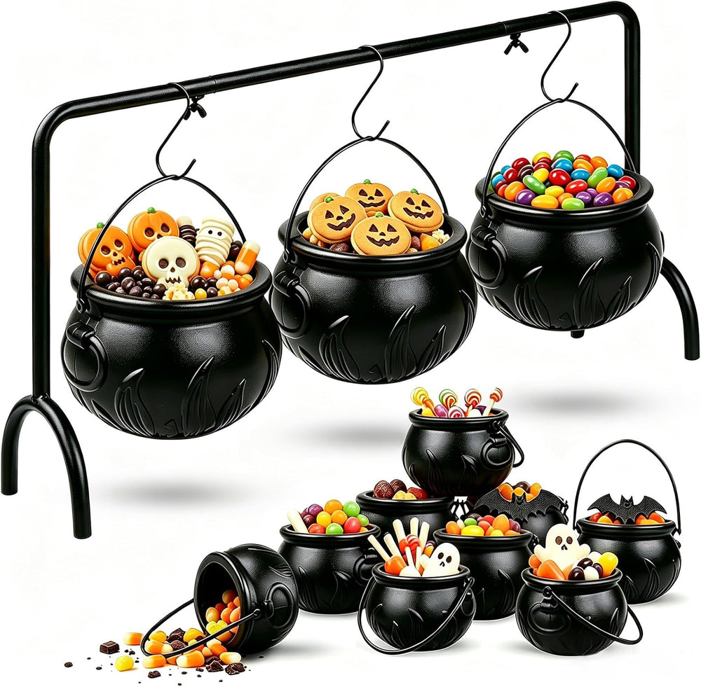 12 Pcs Cauldron Halloween Party Decorations Witches Cauldron Bowls