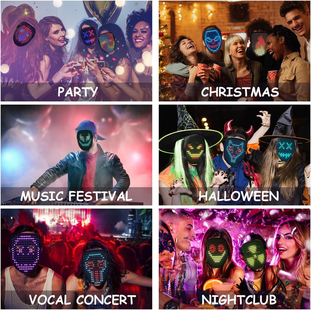 LED Mask Face-Transforming Light up Mask Cool Gifts for Boys
