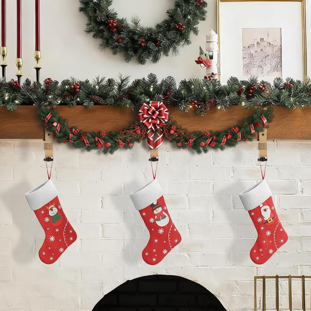 Stocking Hangers for Mantle,2 in 1 Adjustable Christmas Stocking Holder