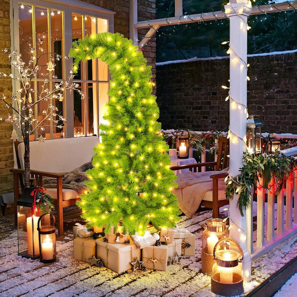 5ft Whimsical Christmas Tree with LED Lights - Artificial Christmas Tree with...