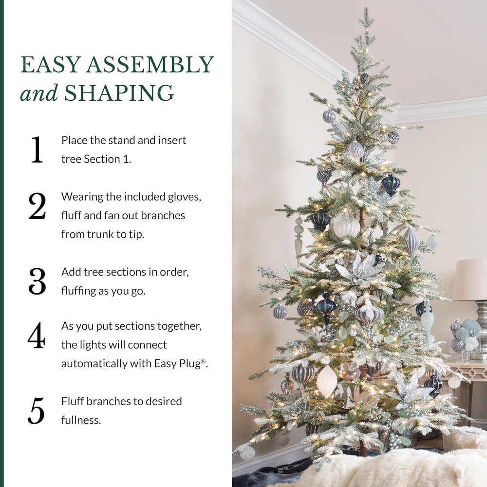 Balsam Hill Frosted Alpine Balsam Fir - Snow-Kissed Artificial Christmas Tree...