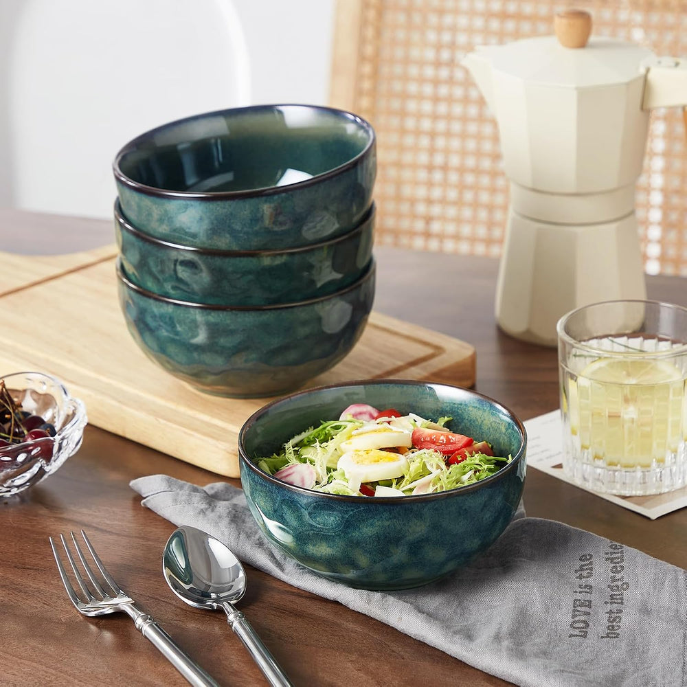 vancasso Starry 24oz Bowls for Soup, Ceramic Green bowls Set of 4