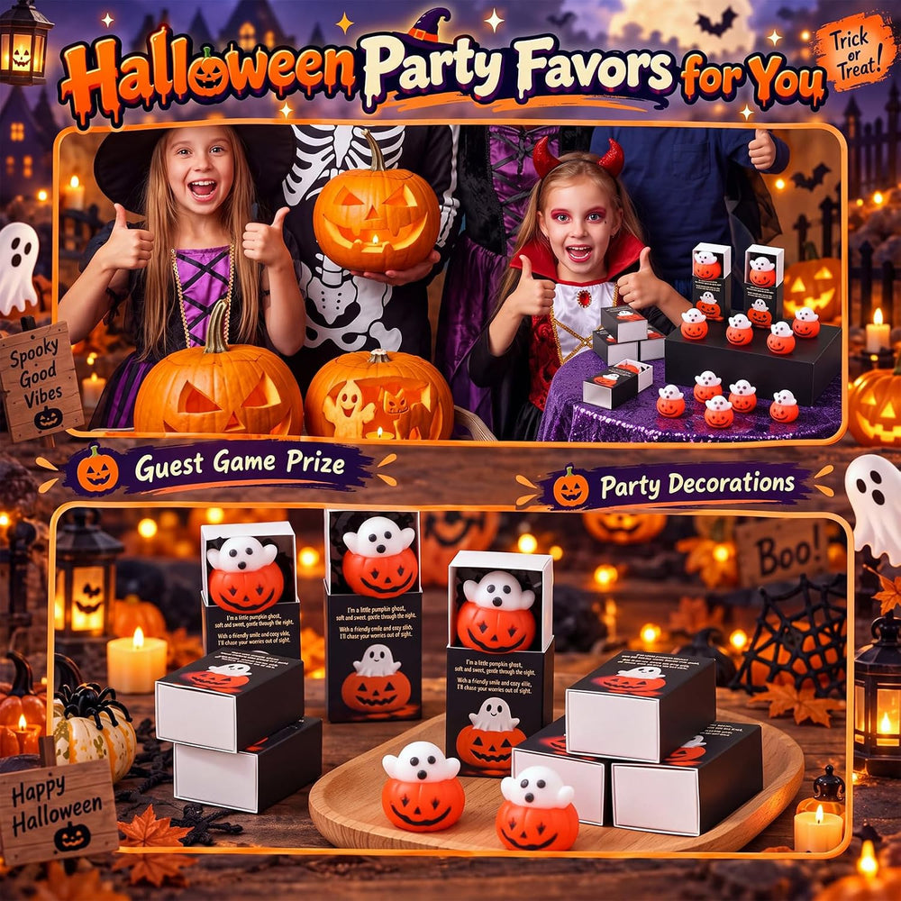 60 Sets Halloween Party Favors Ghost in Pumpkin Gifts Stuffers for Adults