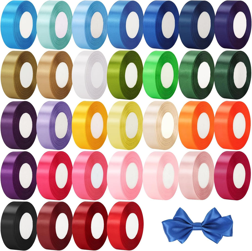 800 Yards Ribbon,1 Inch Satin Ribbon,32 Colors
