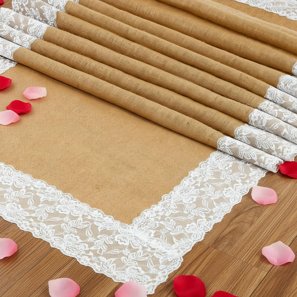 15 Ft x 36 in Aisle Runner for Wedding Ceremony,Natural Burlap Wedding Aisle ...