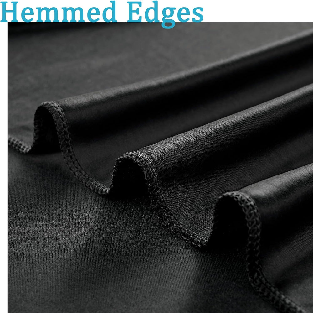 20ft x 10ft Wrinkle Free Black Backdrop Curtains for Parties, 4 Panels 5x10ft...