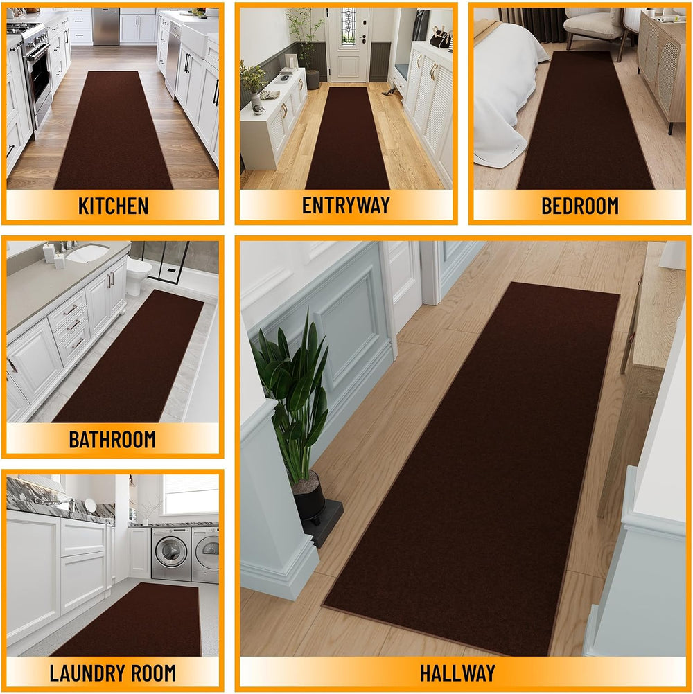 Ottomanson 3x10 Hallway Runner Rug – Non-Slip Kitchen Rugs