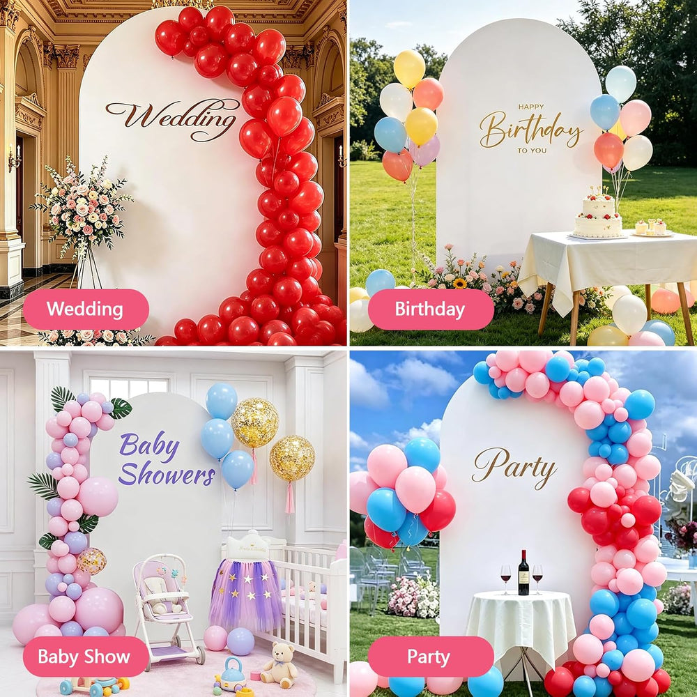 6.6FT Arch Backdrop Stand and White Cover Set,Balloon Arch Stand