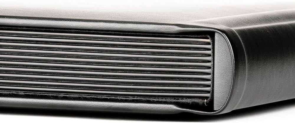 Professional Leatherette Bound Slip-in Photo Album 8x10 (10 Page), Black/Black