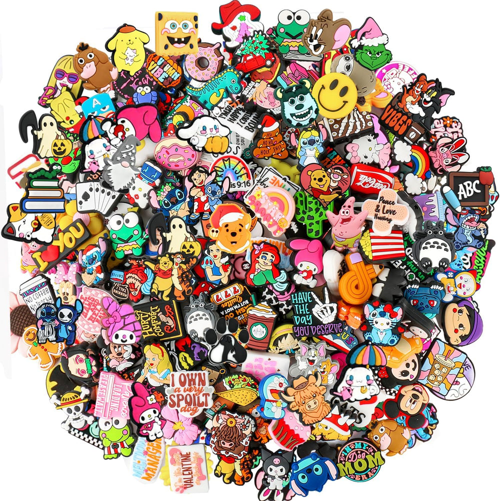 110Pcs Silicone Focal Beads for Pens, Random Cute Character Focal Beads for K...