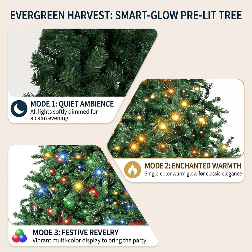 5FT PreLit Spruce Artificial Christmas Tree with Colorful LED Lights & Base