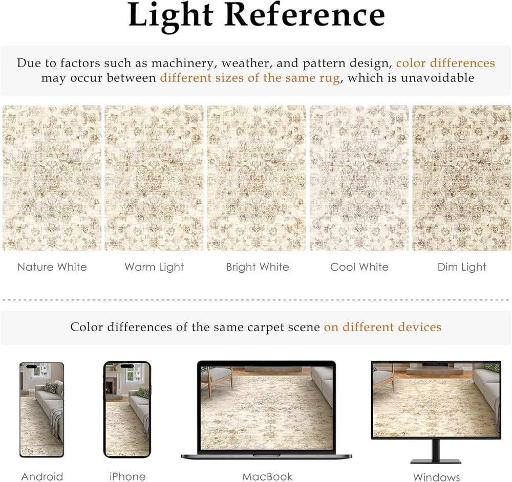2x6 Beige Neutral Runner Rug