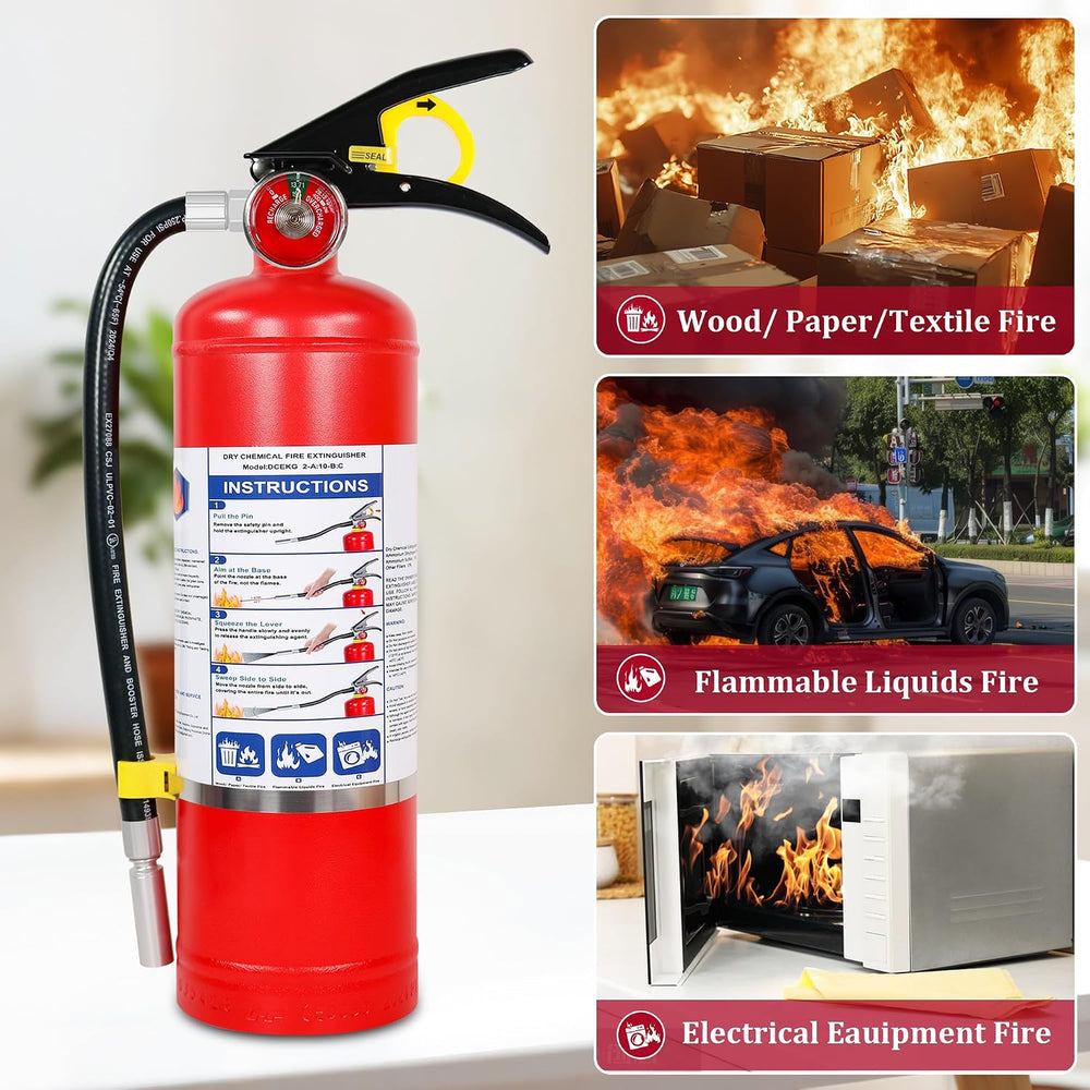 ABC Dry Chemical Fire Extinguishers, 5 lb 2a10bc Fire Extinguisher for Home, ...