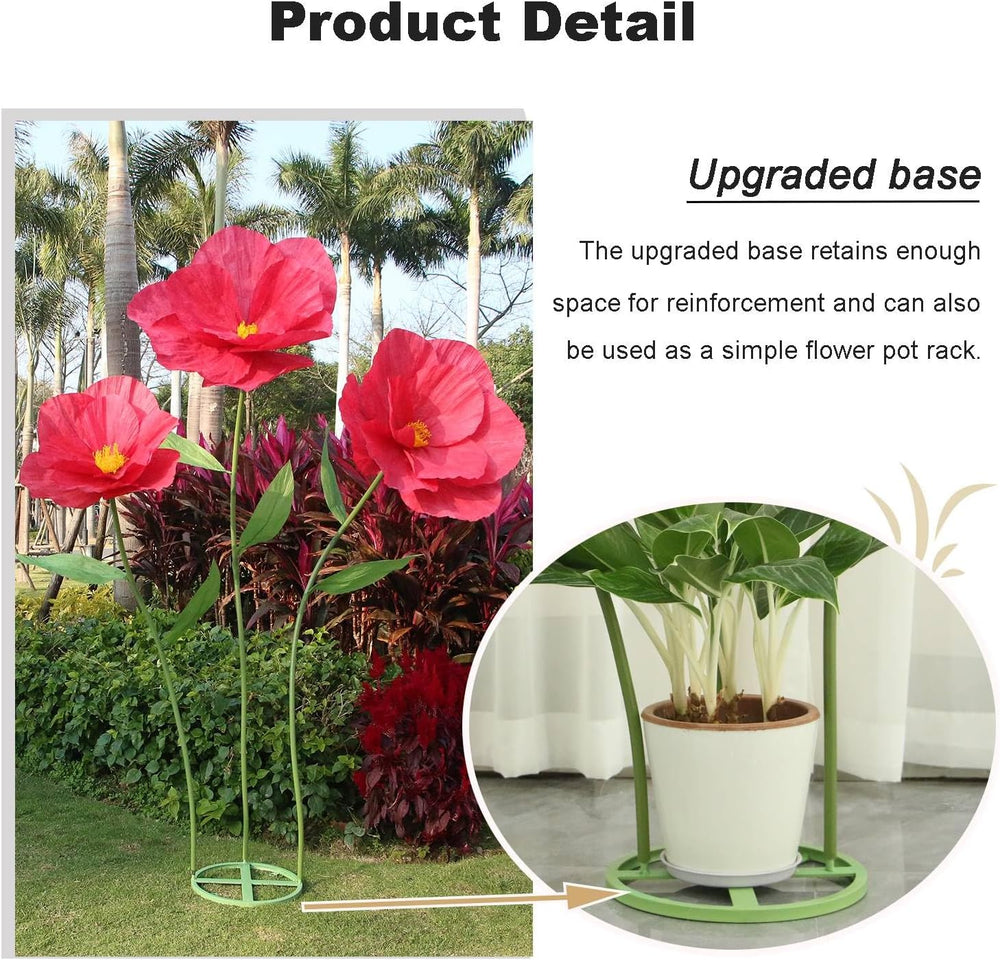 5.9 Ft Large Paper Artificial Flowers, Giant Flowers for Decoration