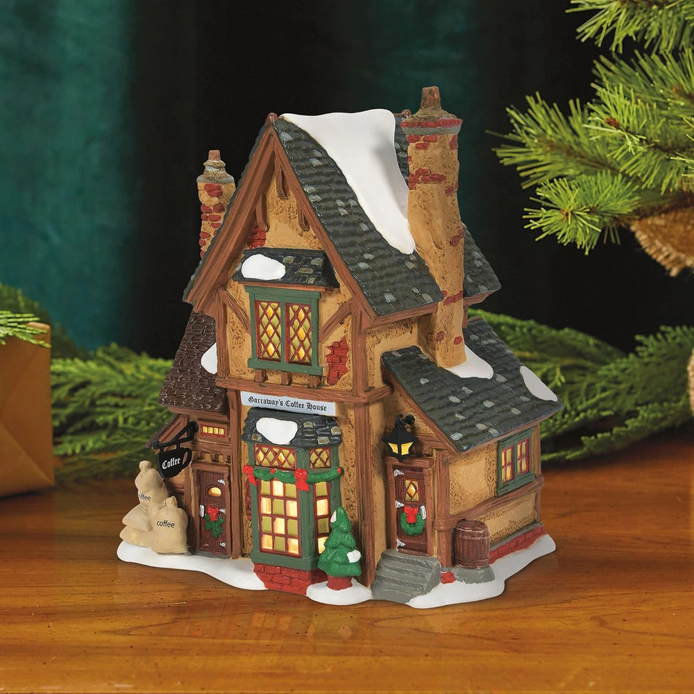 Department 56 Dickens Village Garraway's Coffee House Lit Building, 8 Inc...