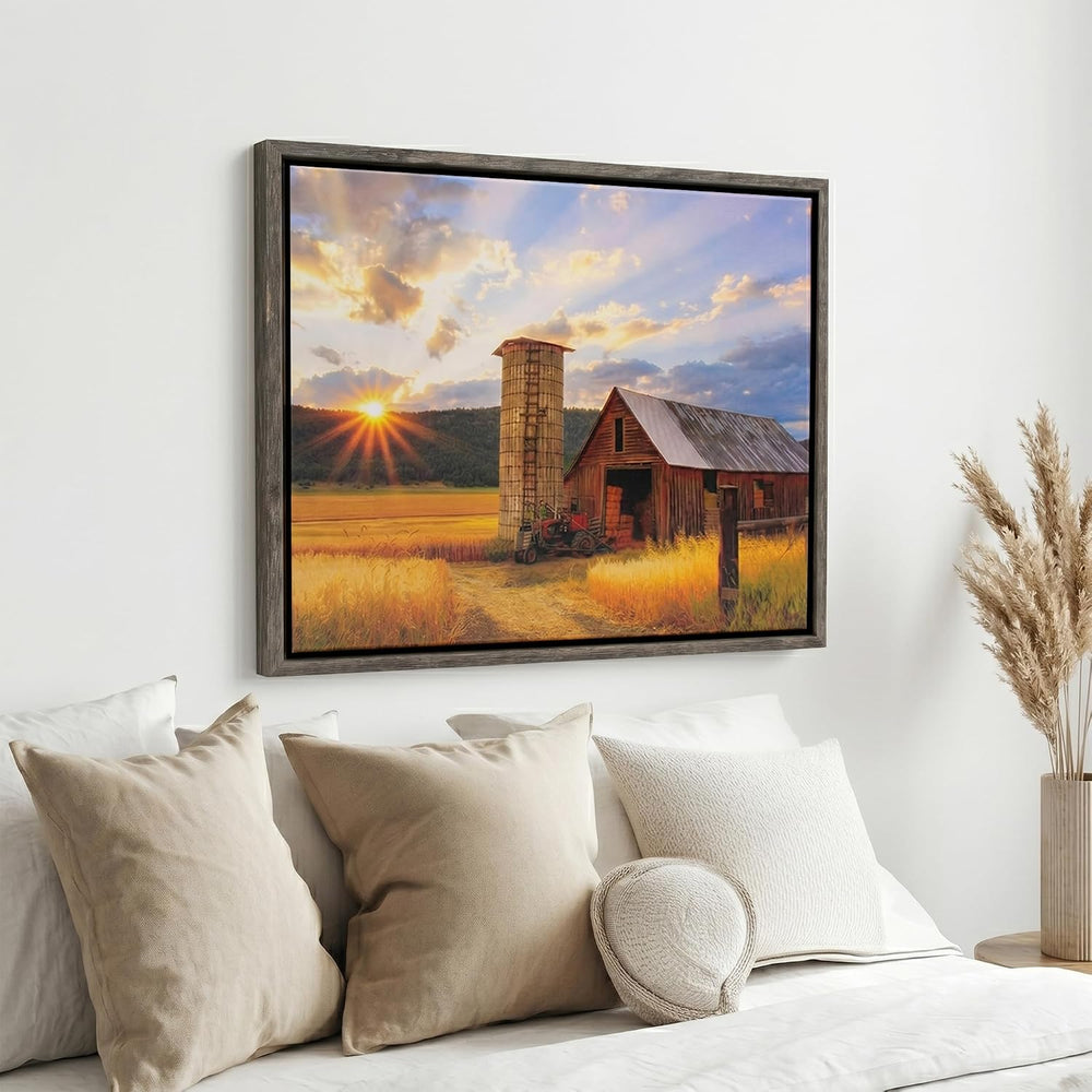 BARNWOODUSA | Rustic Barnwood Canvas Frame | For Oil Paintings & Wall Art...