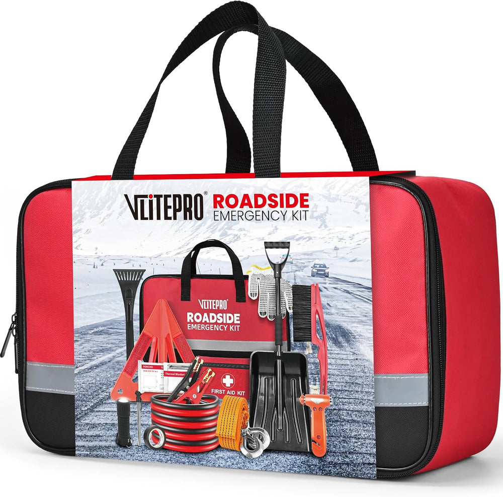 Roadside Emergency Car Kit for Vehicles, Car First Aid Kit Emergency Kit with...