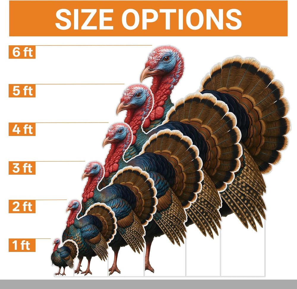 Turkey 6FT Life Size Cardboard Cutout, 1PC, for Birthday Party