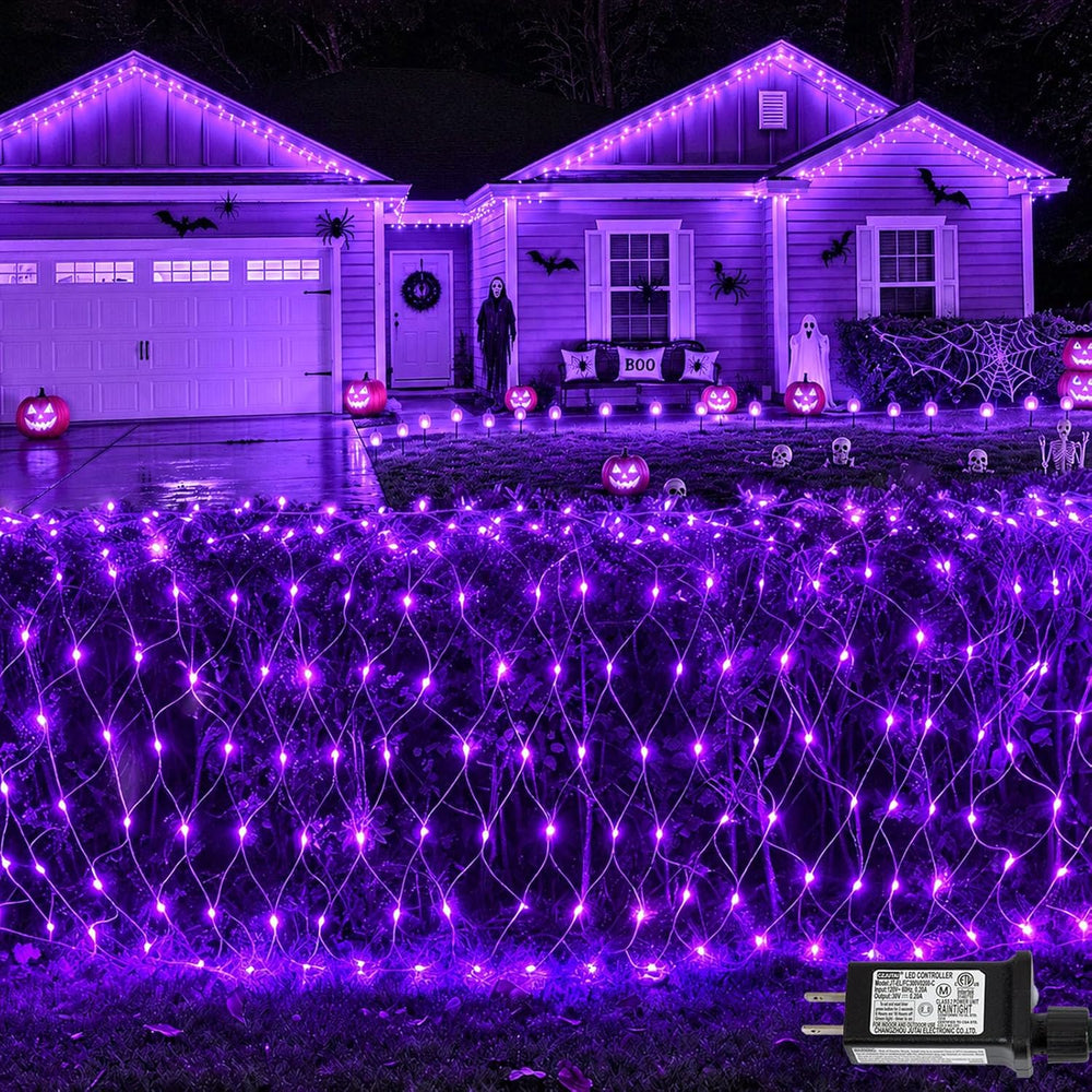 Purple Halloween Net Lights Outdoor Mesh Lights 12 * 5ft