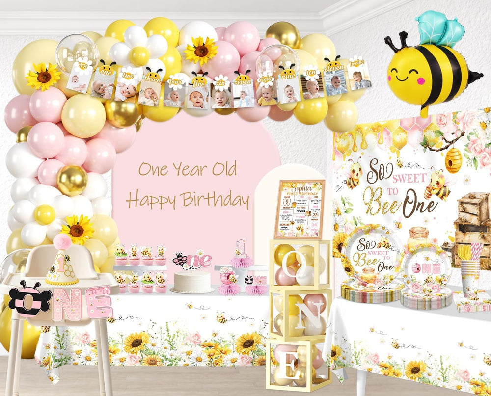 First Bee Day Decorations, Bee Themed 1st Birthday Party Supplies