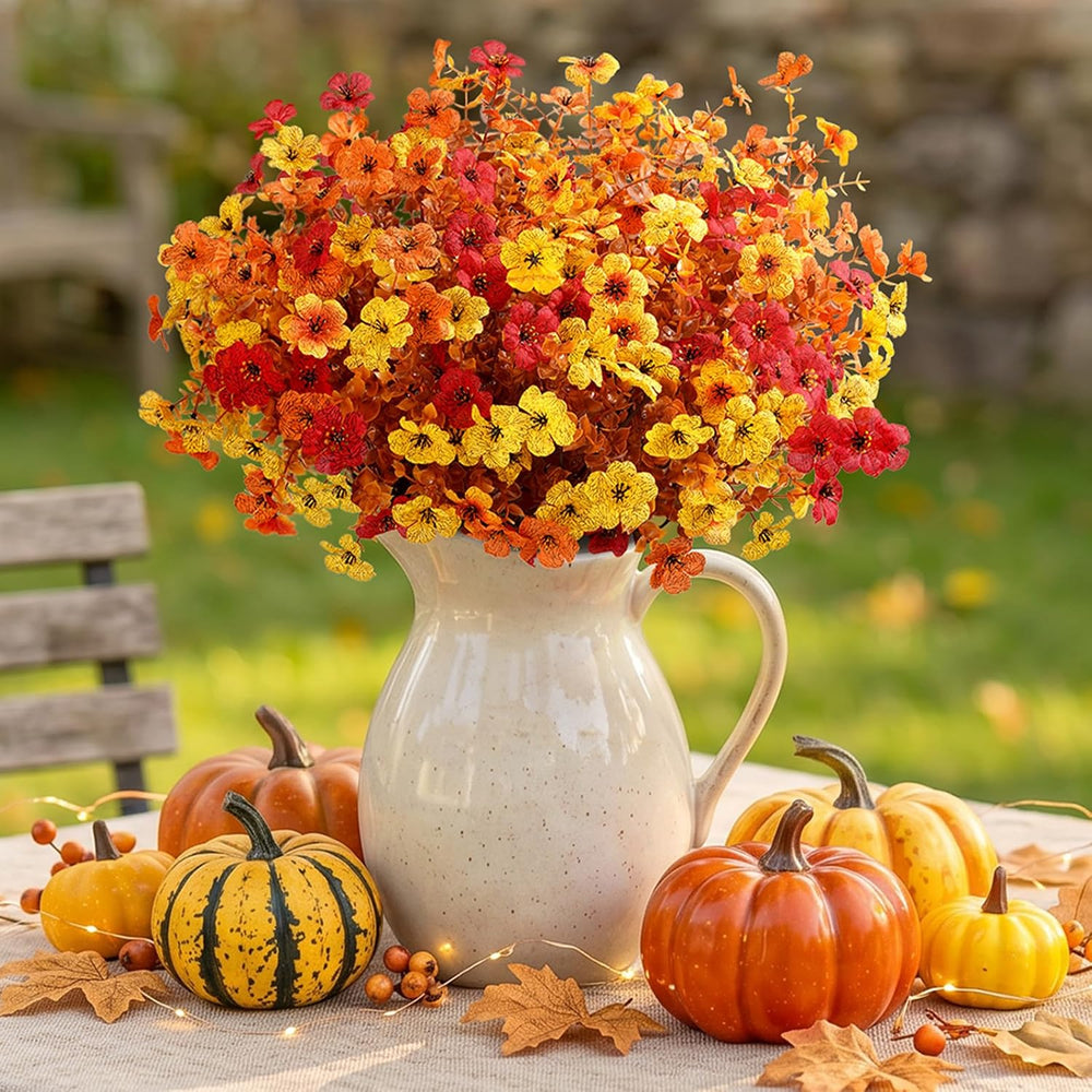 Lifewit Fall Artificial Flowers for Outdoor, Faux Flowers for Garden Decor