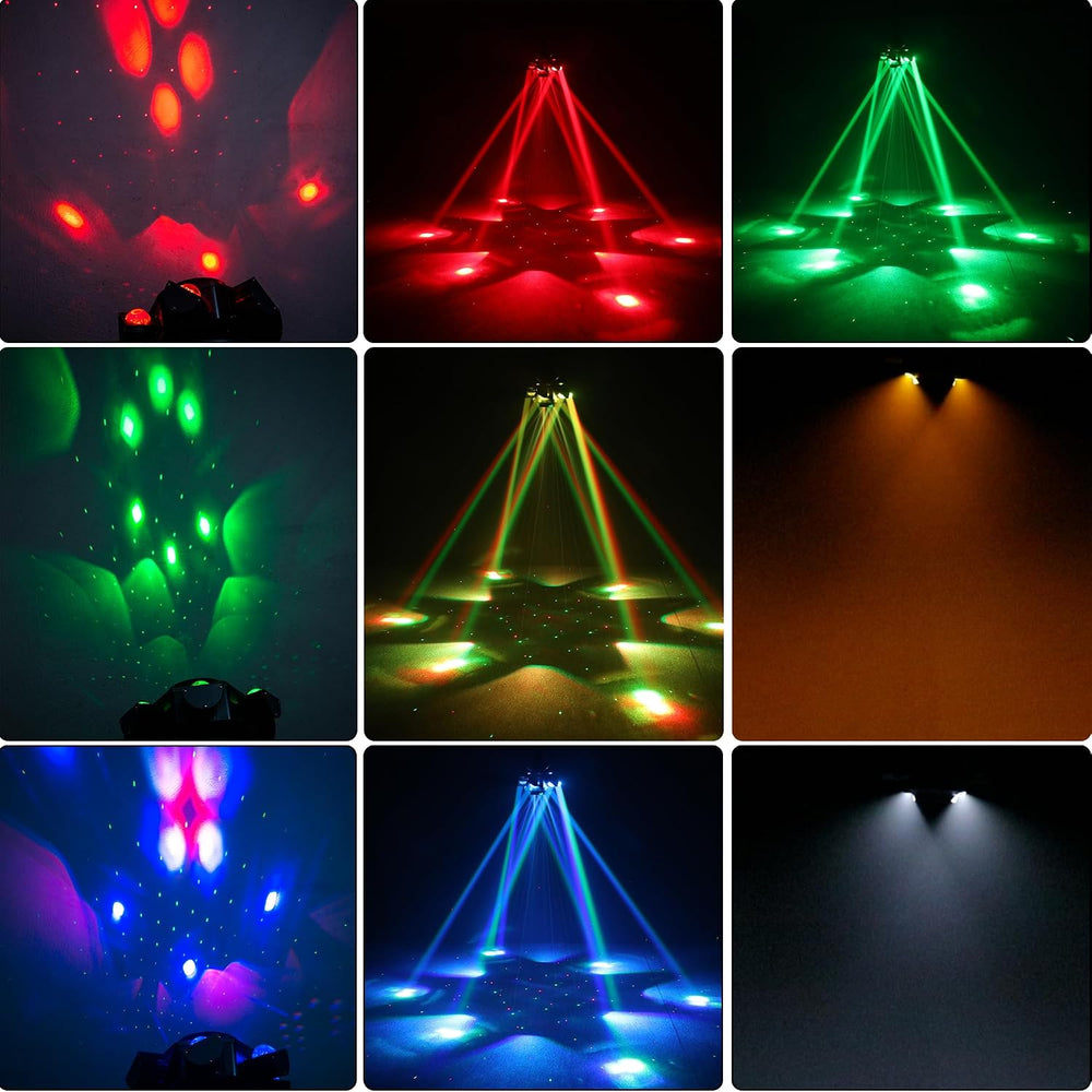 Moving Head DJ Lights 6-Arm Lamp with Remote Control 150w RGBW 4in1 LED DJ St...