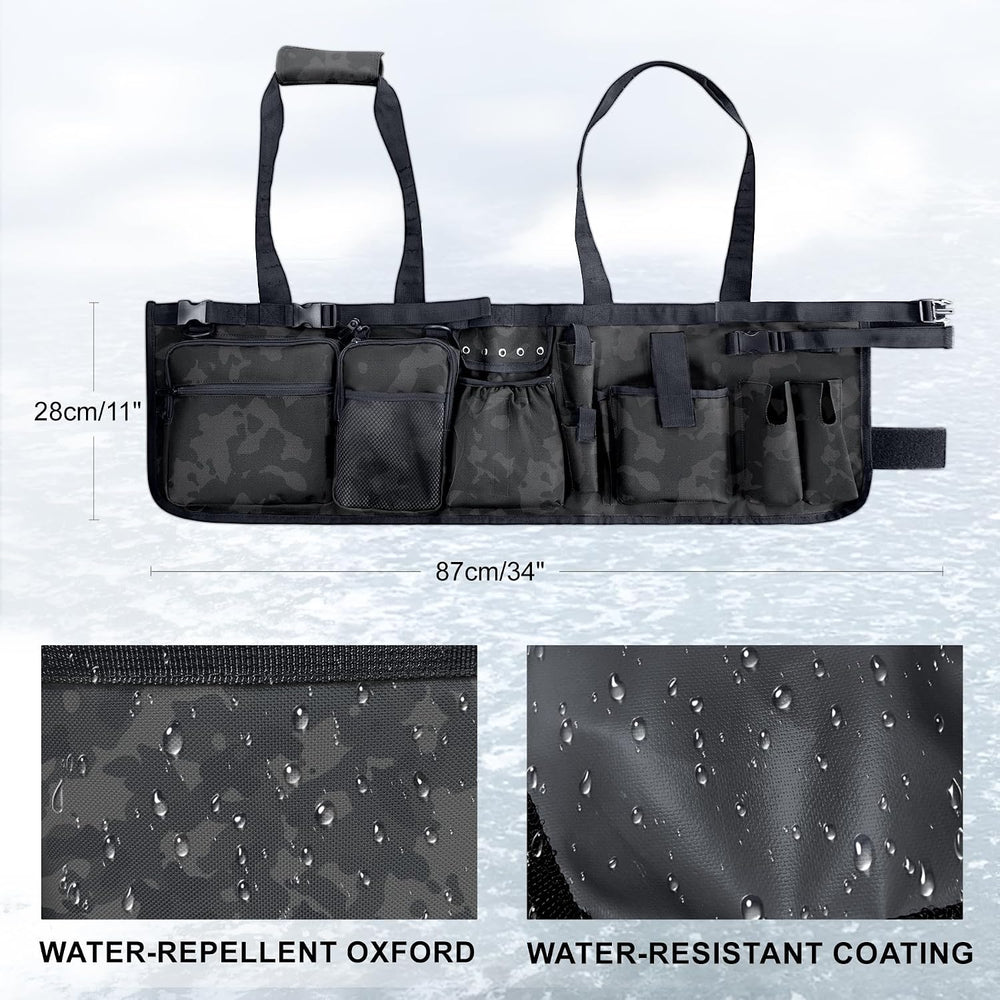 Fishing Bucket Organizer with Bucket Cover Fishing Tackle Bag with Rod & ...