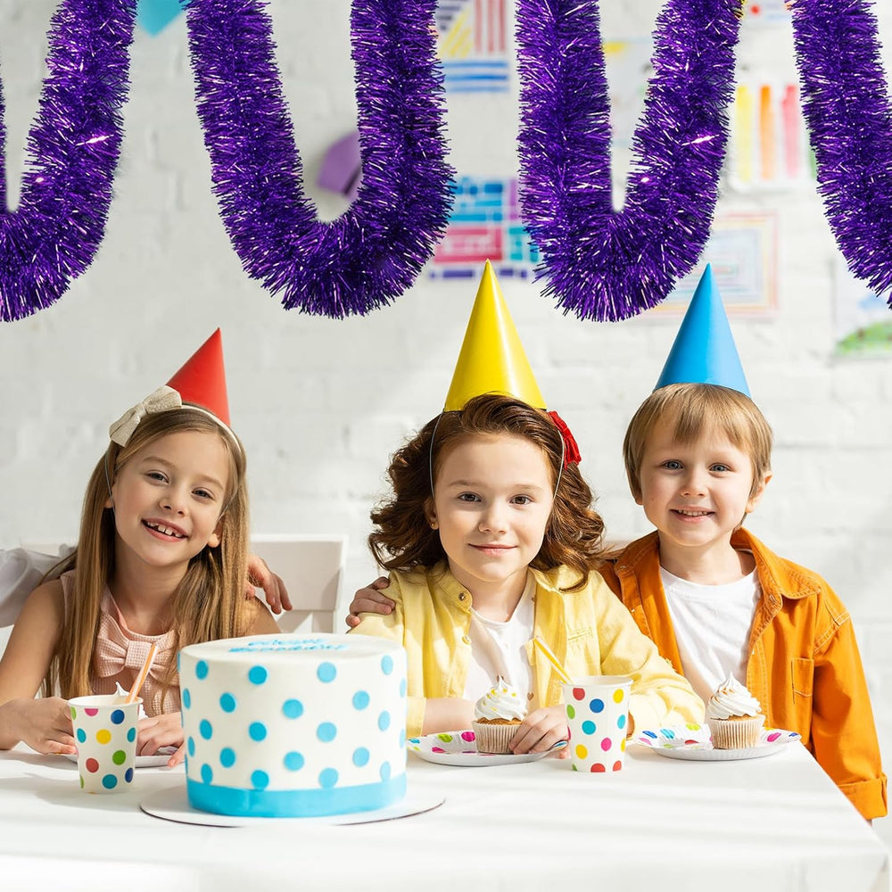 150 FT Purple Tinsel Garland - Holiday Tinsel Garland for Christmas, Hallowee...