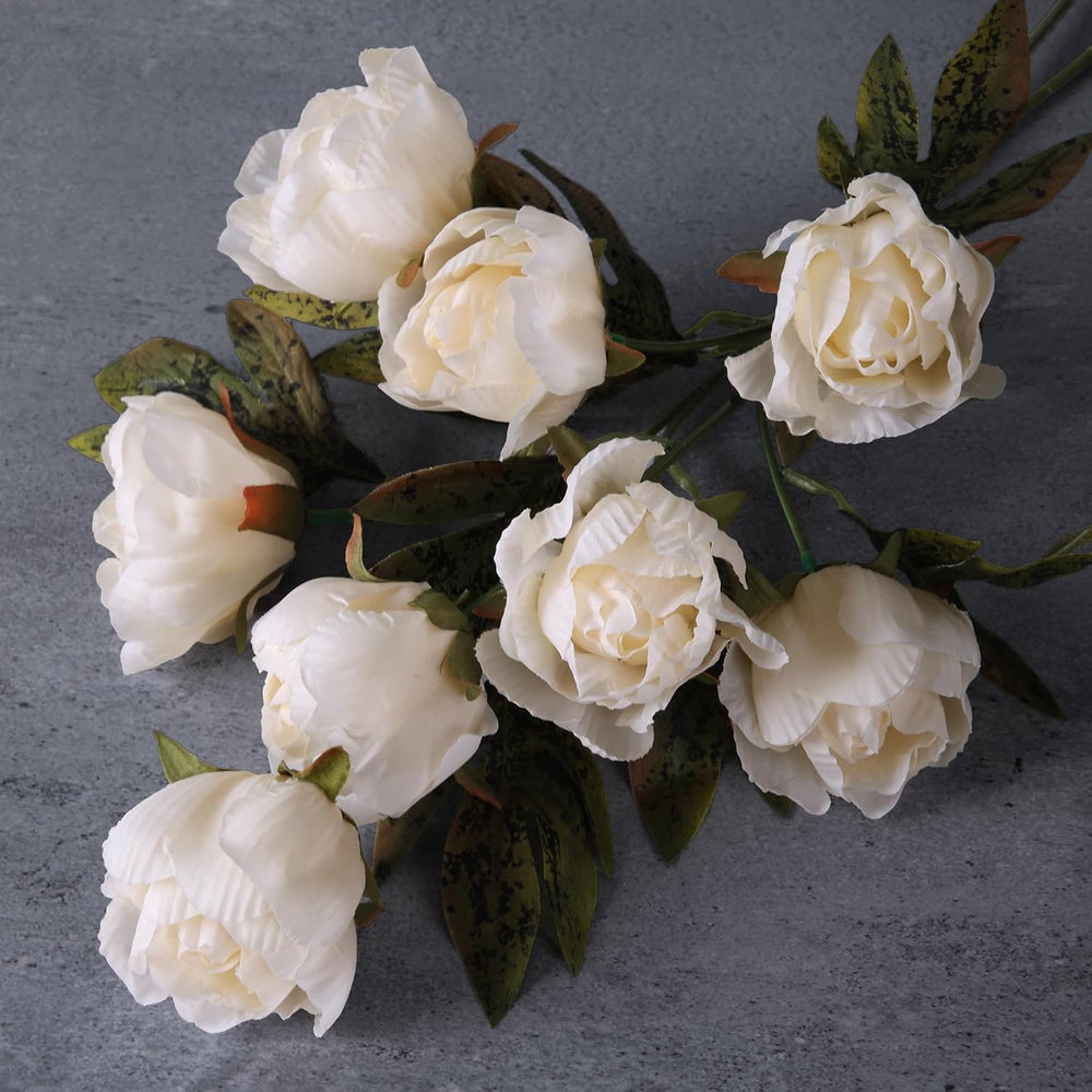8 Pcs Peony Artificial Flowers, 18" Faux Silk Peonies for Indoor Vase