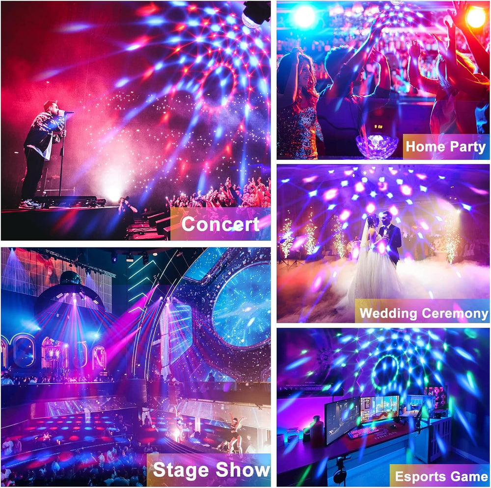 10PCS Disco Ball Party Light, Sound Activated Party Lights with Remote Contro...