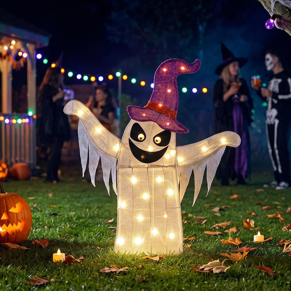 30" H Large Lighted SwingingGhost Halloween for Indoor Outdoor Decorations
