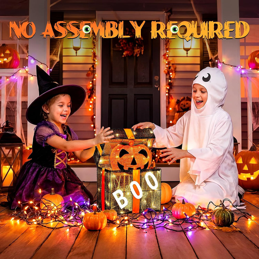 VINGLI Cute Halloween Decorations Outdoor, Animated Pumpkin Decorations Gift ...