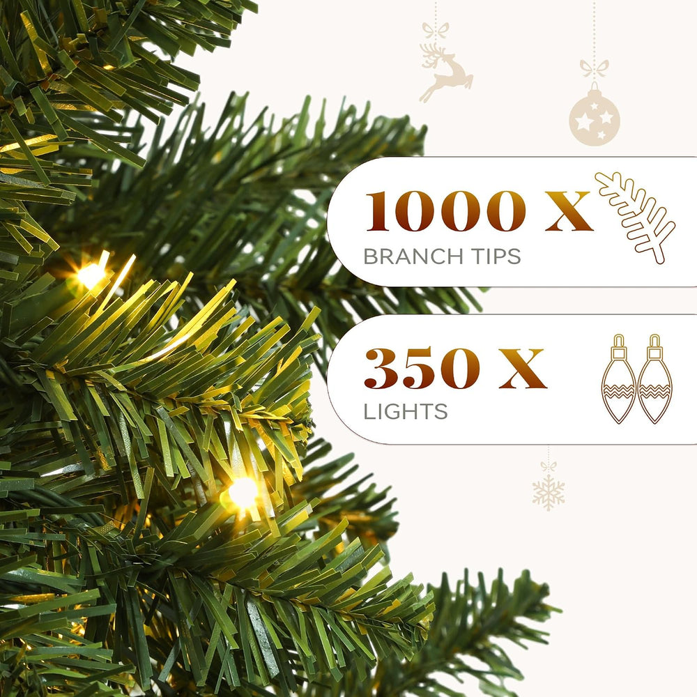 YITAHOME 7.5FT Prelit Green Fraser Fir Pencil Christmas Tree with Remote