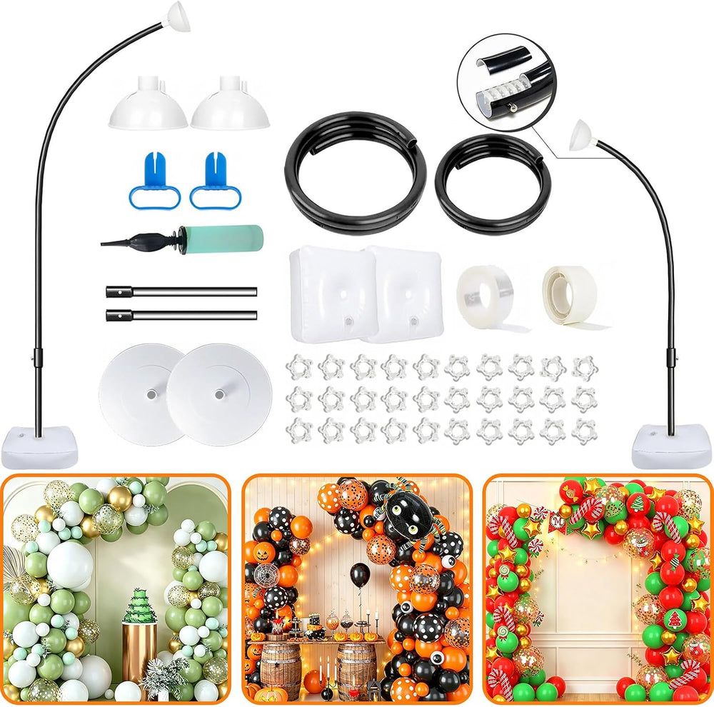 Balloon Arch Stand for Party Decoration 9.2FT & 6FT - Black