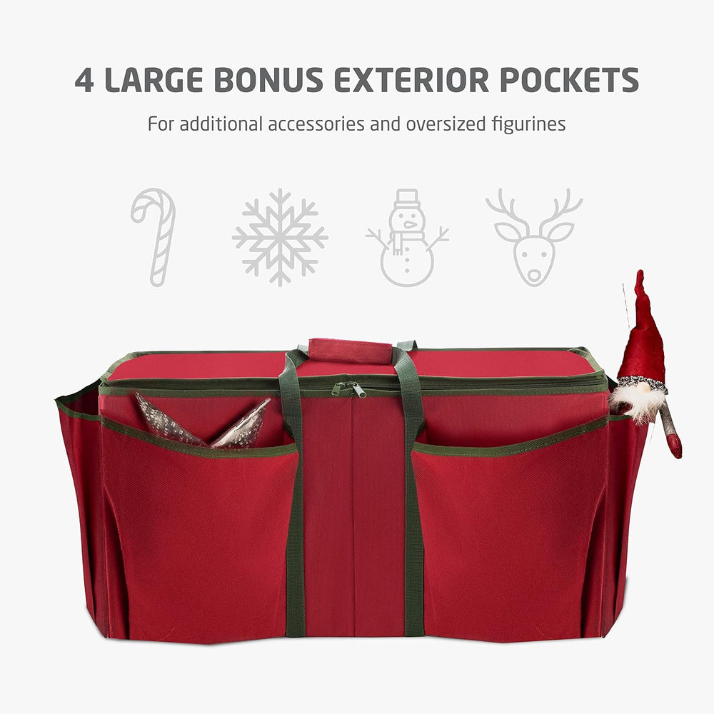 ZOBER Large Christmas Ornament Storage Box - Stores 80 3" Ornaments, Wit...