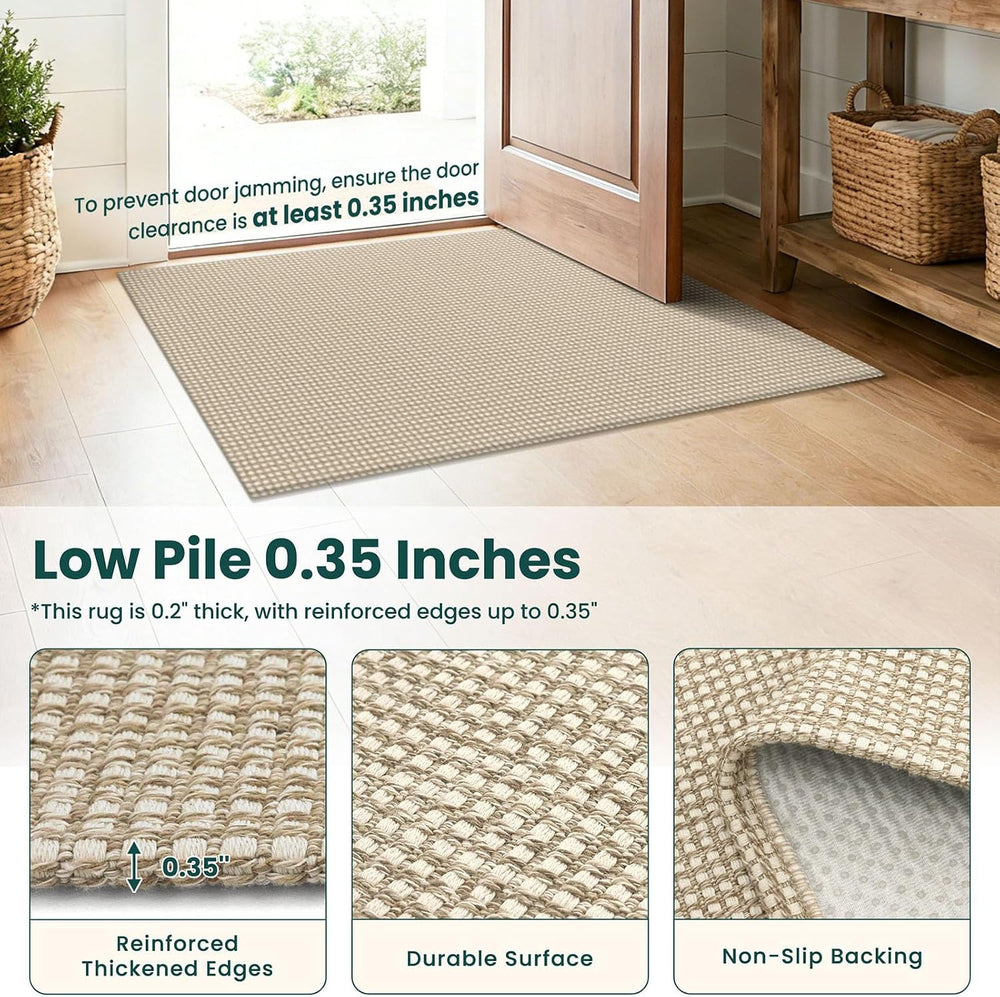 KOZYFLY Runners for Hallways 2x6 ft Washable Kitchen Runner Non Slip Rubber B...