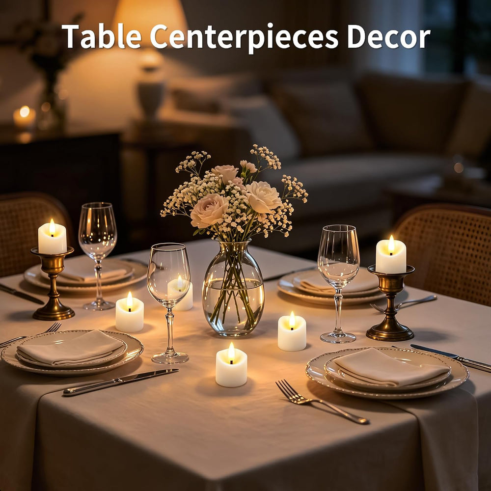 Rechargeable Flameless Candles with Remote Timer & Charging Base