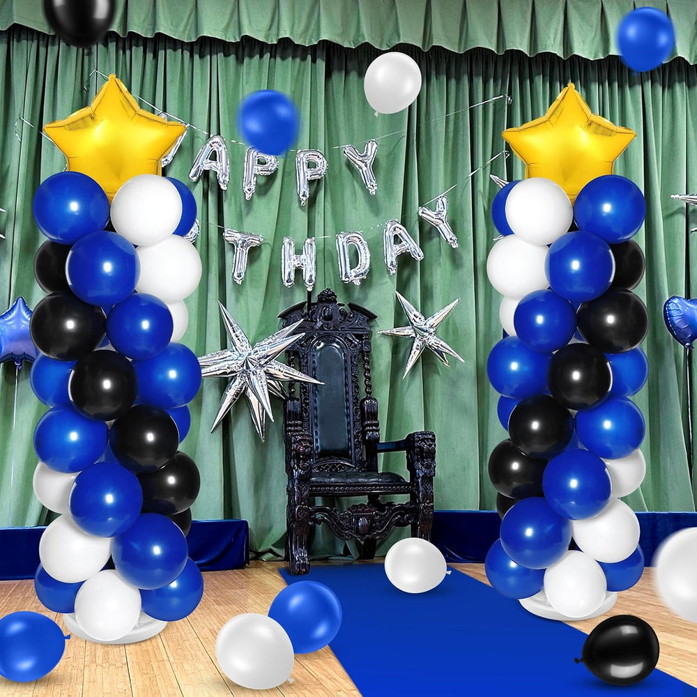 2 Sets of Balloon Column Stand Kit with 2 Star Balloons 100 Latex Balloons 2 ...