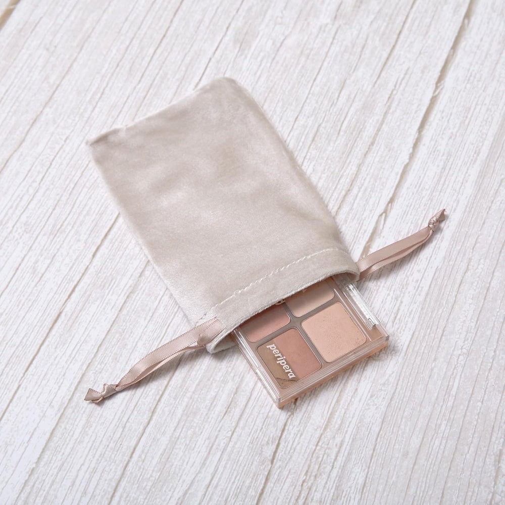 QIANF 12pcs Light Champagne Velvet Drawstring Bags 4x6 inches Glossy Small Ve...