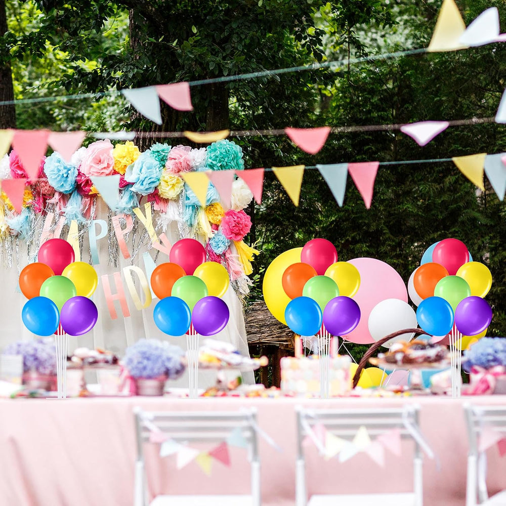 Viorawhite 8 Set Balloon Centerpieces for Table Stand, Rainbow