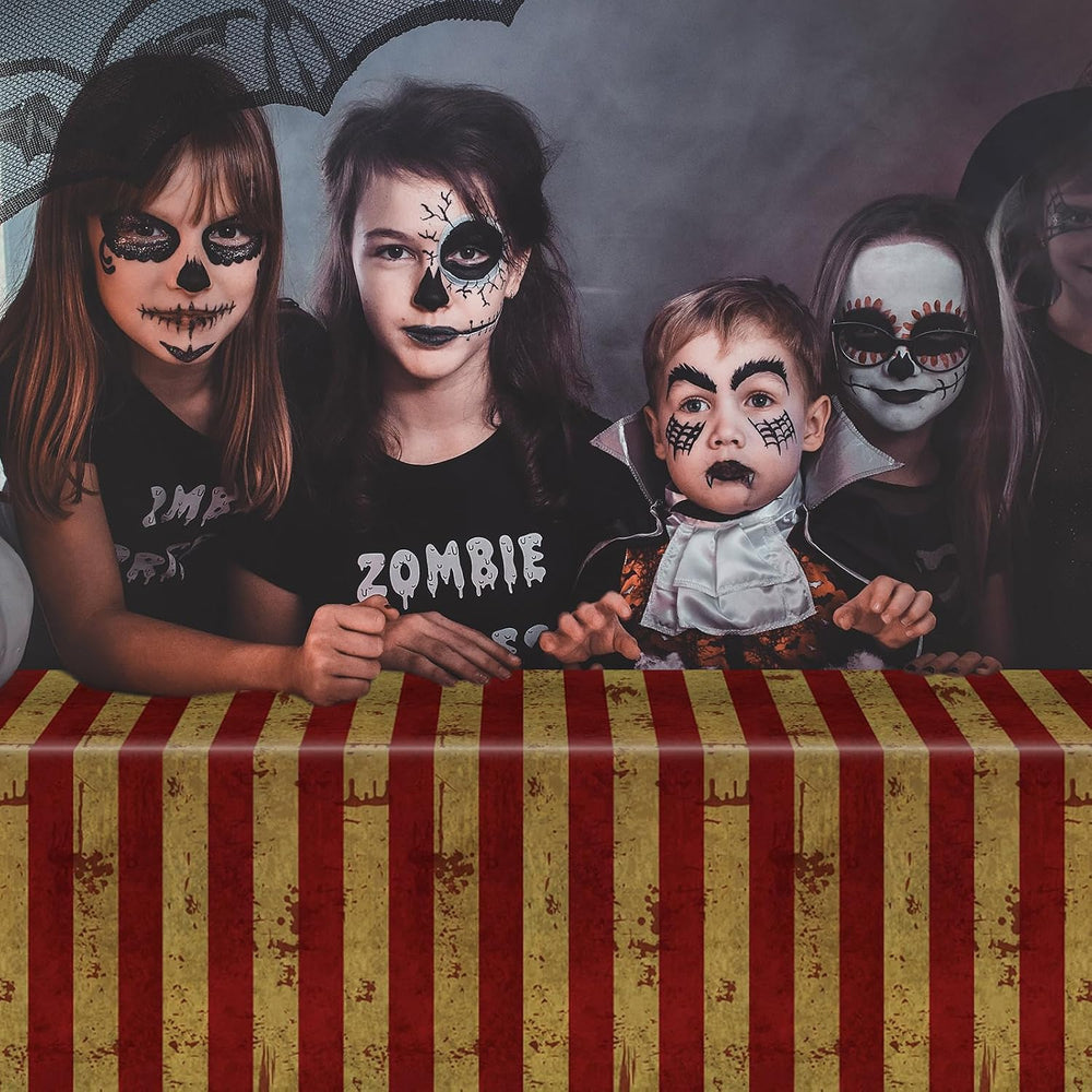 Dandat 100 ft Creepy Carnival Tablecloth Roll Halloween Bloody Backdrop