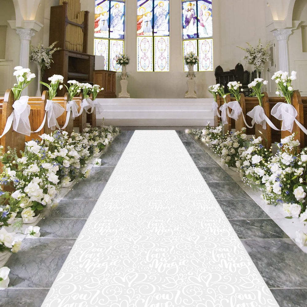 EZLucky Heart Print Aisle Runner
