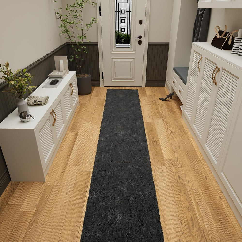 Ottomanson 2x16 Shag Runner Rug for Hallway – Non-Slip Soft Fluffy Carpet
