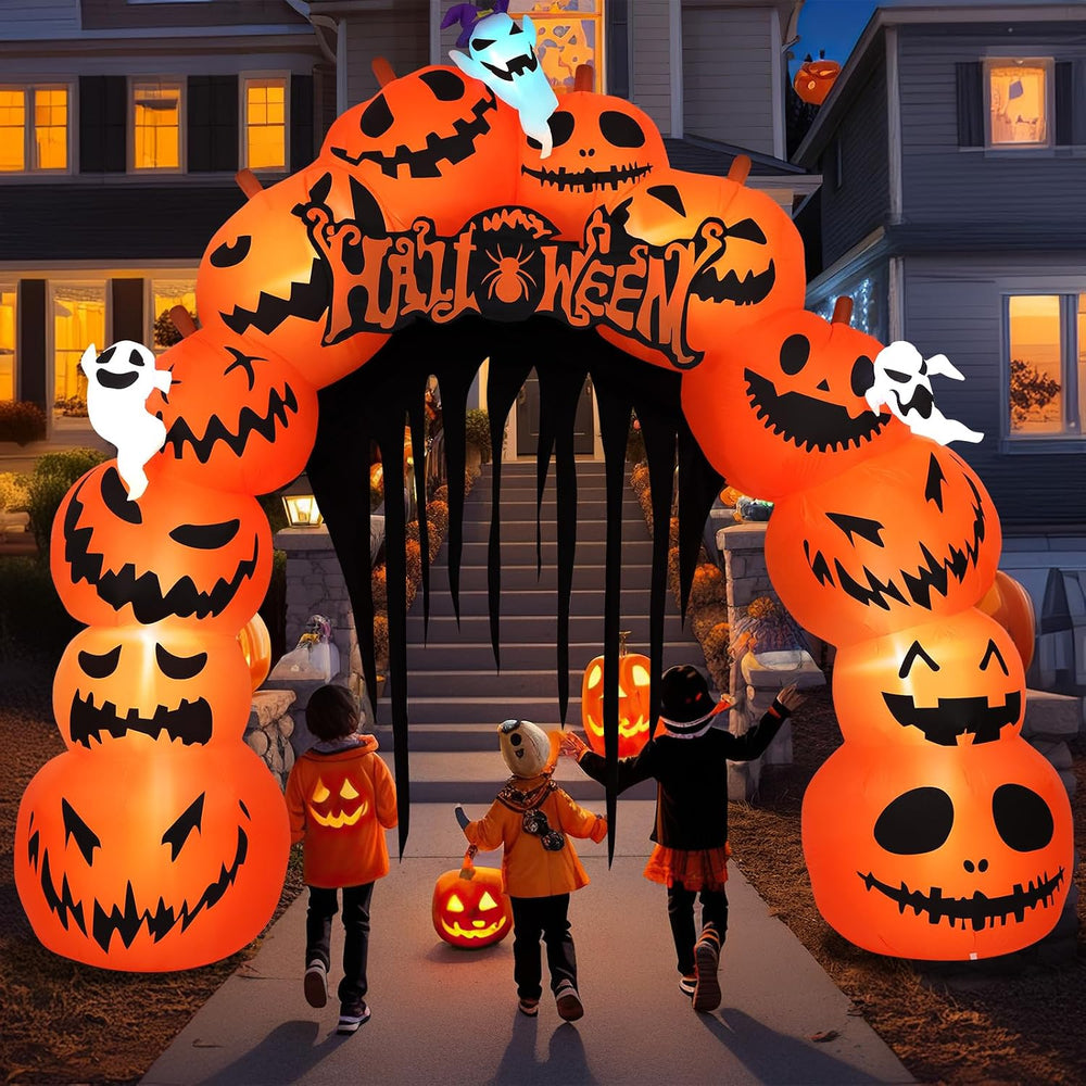 MGparty 10FT Halloween Inflatables Pumpkin Archway
