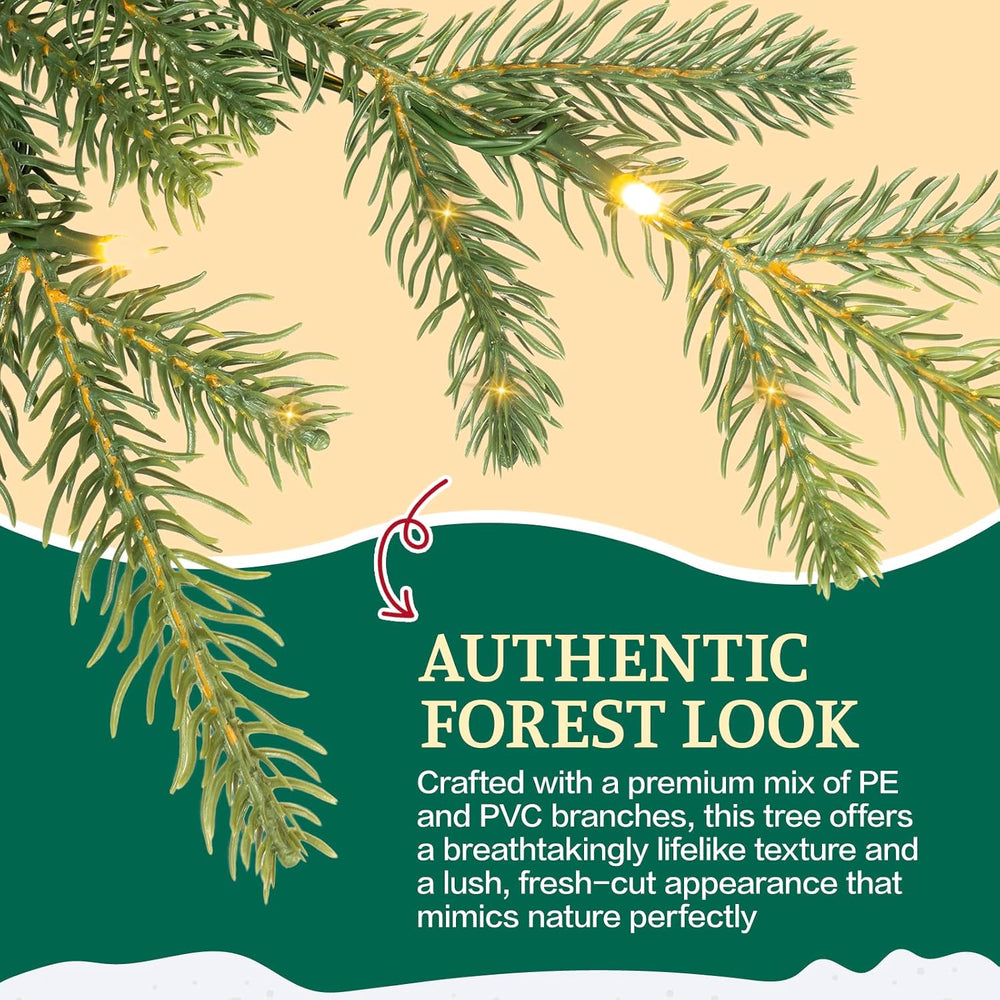 5ft Pre-Lit Aspen Fir Artificial Christmas Tree