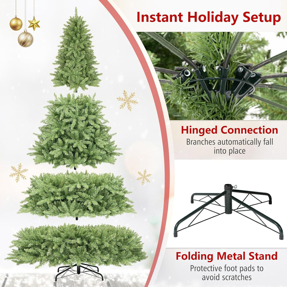 Goplus 9 ft Artificial Christmas Tree with 4026 Lush PVC Branch Tips