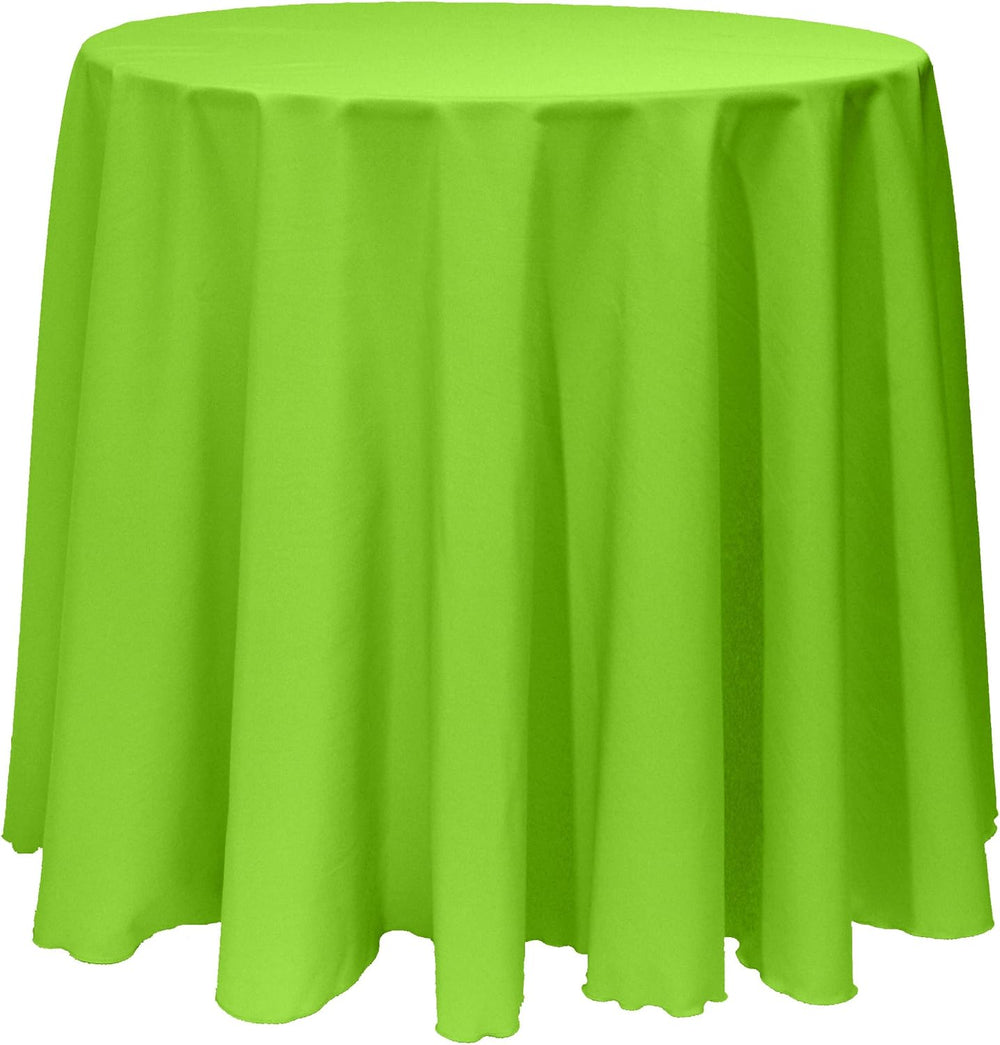 Ultimate Textile 90-Inch Round Polyester Table Cover, Lime, 10 Pack