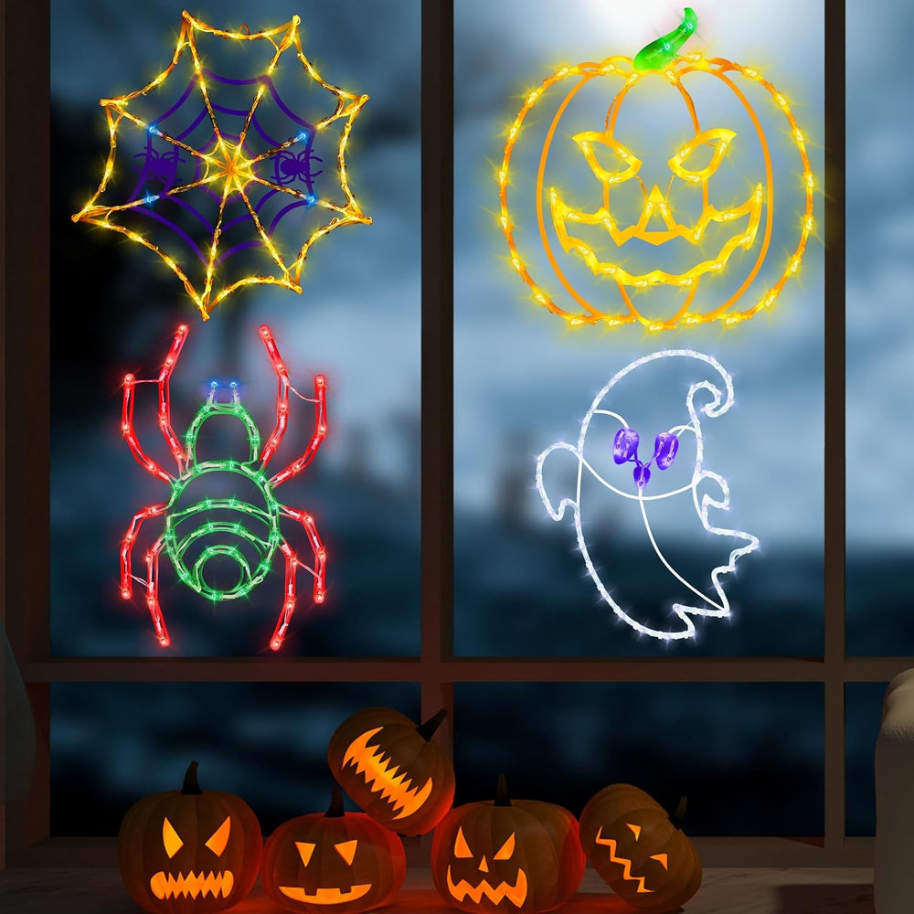TRWYMZ Halloween Decorations - 16" Halloween Window Silhouette Lights