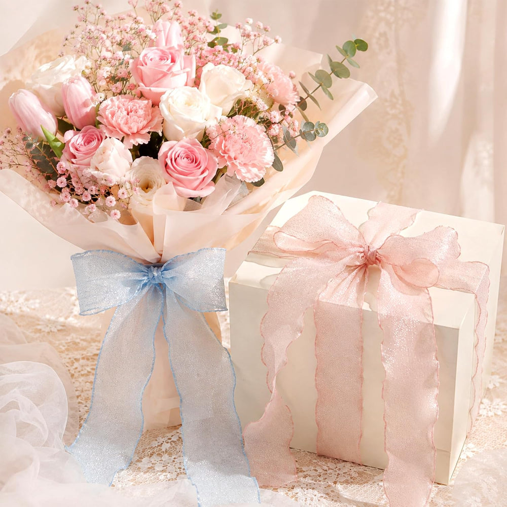 52 Pcs Ribbons for Crafts Set,Pastel Trim Bundle for DIY Sewing Wrapping